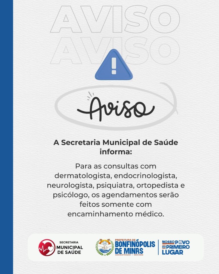 Secretaria Municipal de Saúde informa:
